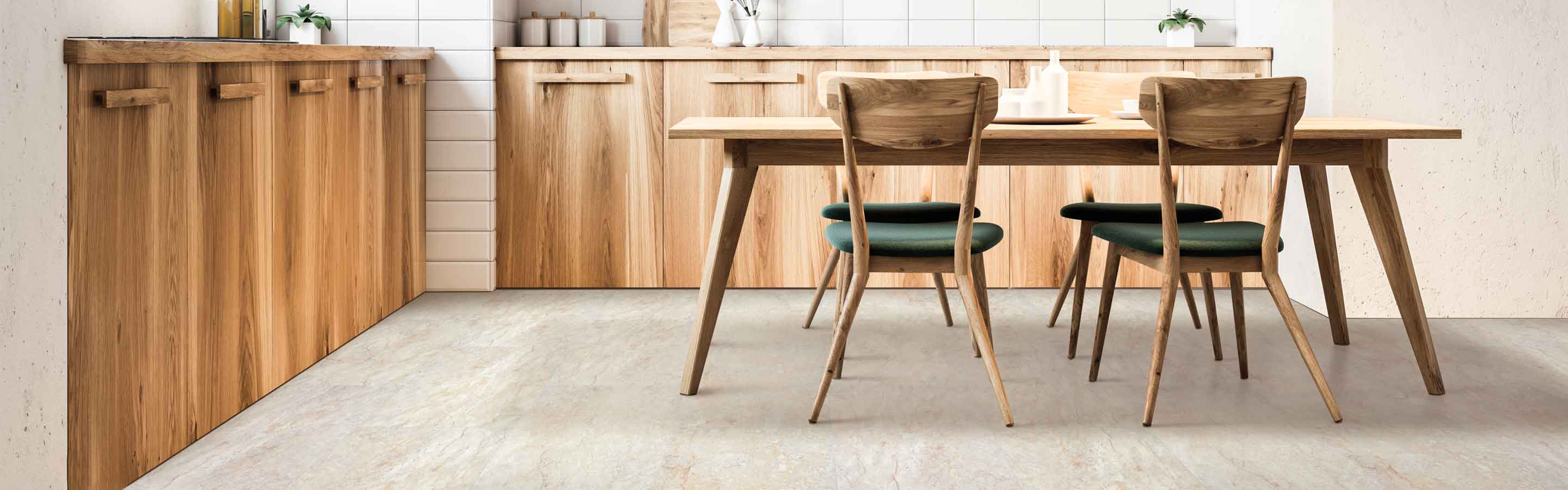 wood look vinyl flooring in a dining room