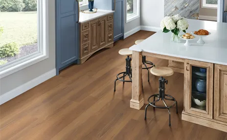 wood look vinyl flooring in kitchen