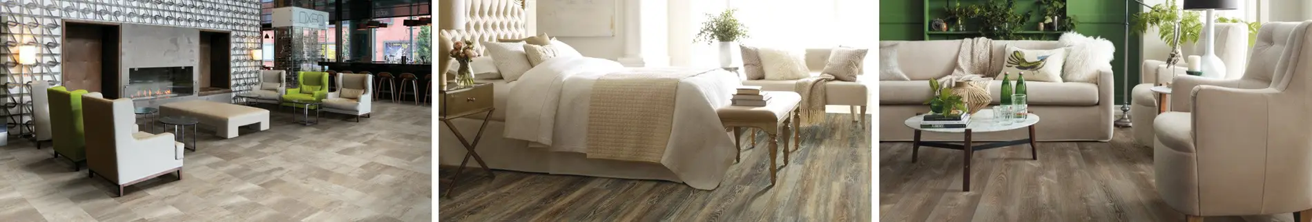 vinyl plank flooring room scenes.